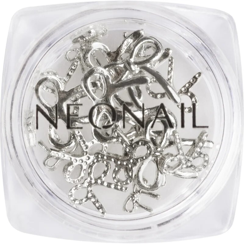 NeoNail Nail Art 3D Bows okrasek za nohte odtenek Silver 1 kos