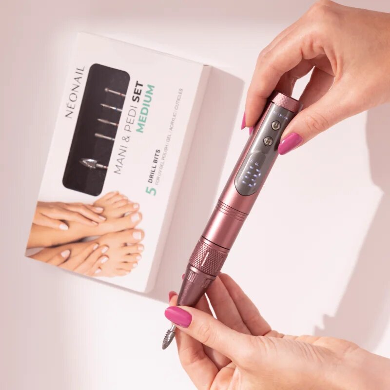 NeoNail Nail Drill Pen brusilnik za nohte barva Pink 1 kos