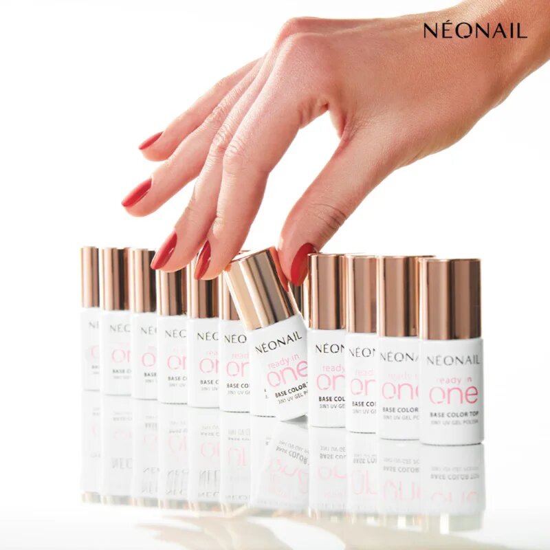 NeoNail Ready In One 3in1 UV Gel Polish gel lak za nohte z diamantnim prahom odtenek 02 One Coconut Milk 7.2 ml