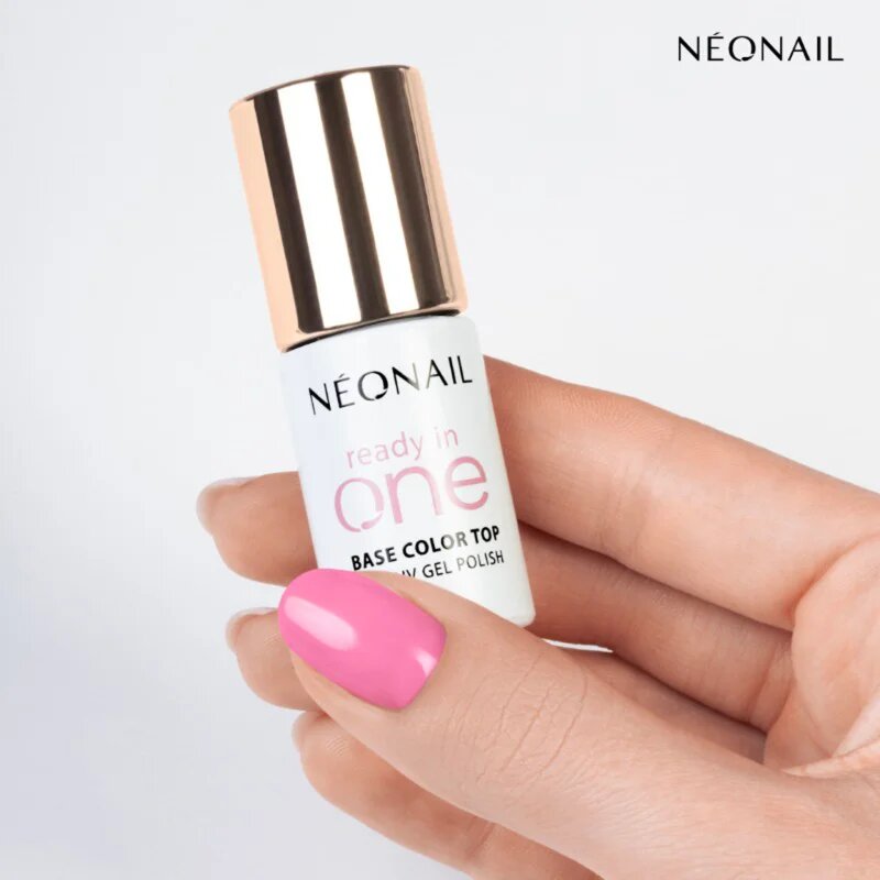 NeoNail Ready In One 3in1 UV Gel Polish gel lak za nohte z diamantnim prahom odtenek 10 One Pink Spark 7.2 ml