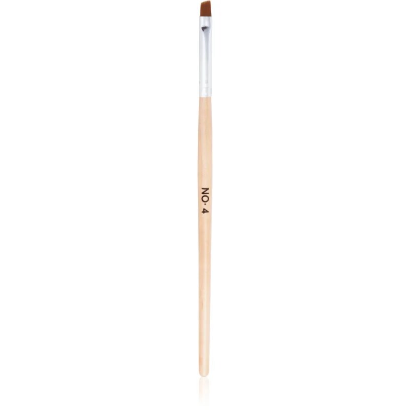 NeoNail Wooden Brush čopič za nanašanje gelastih izdelkov vrsta No. 4 Angled 1 kos