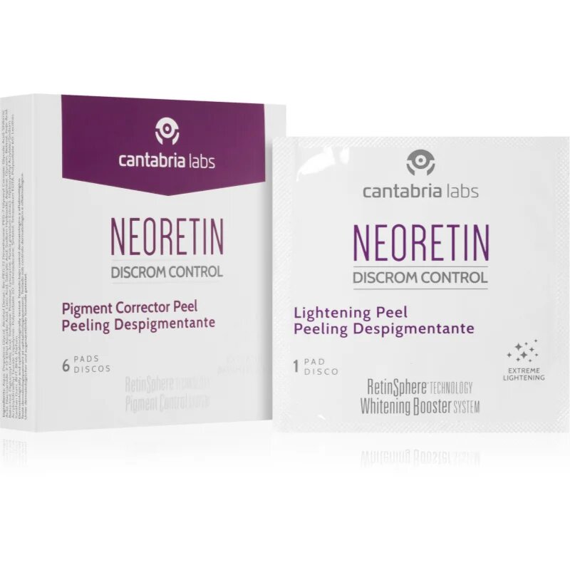 Neoretin Discrom control Lightening Peel encimski piling z glikolno kislino 6x1 ml