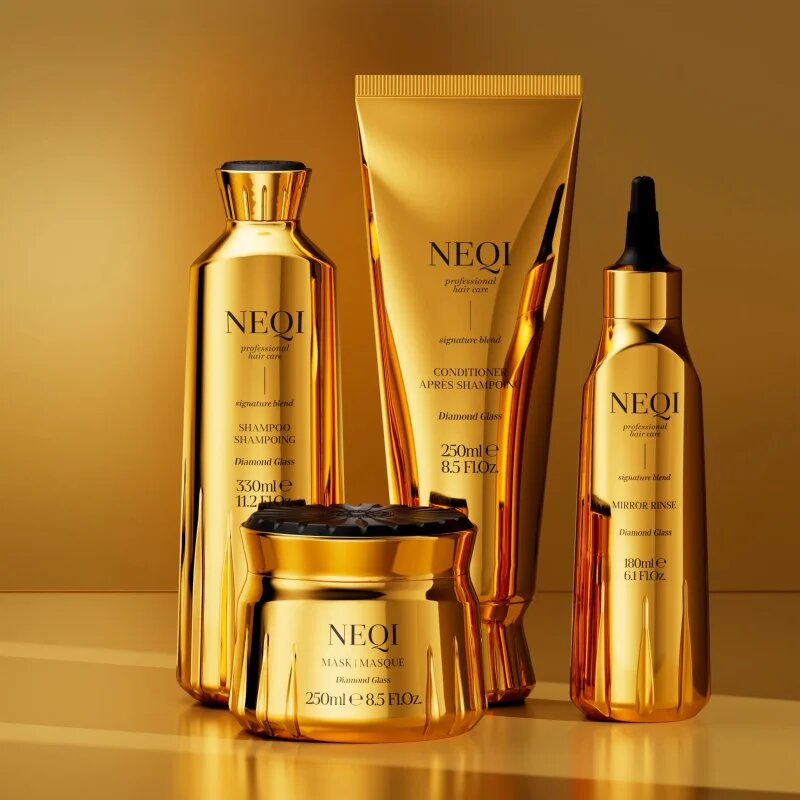 NEQI Diamond Glass Mask maska za sijaj in mehkobo las 250 ml