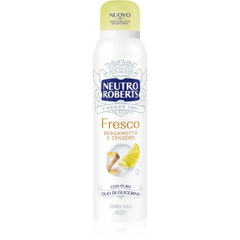 Neutro Roberts Bergamotto e Zenzero deodorant v pršilu z 48-urnim učinkom 150 ml