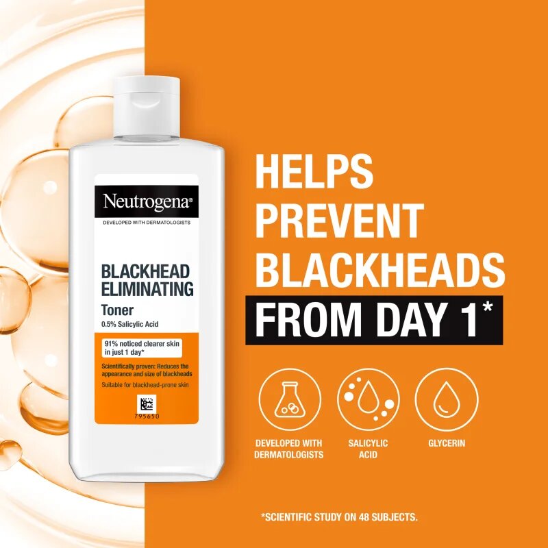 Neutrogena Blackhead Eliminating čistilni tonik proti črnim pikicam 200 ml