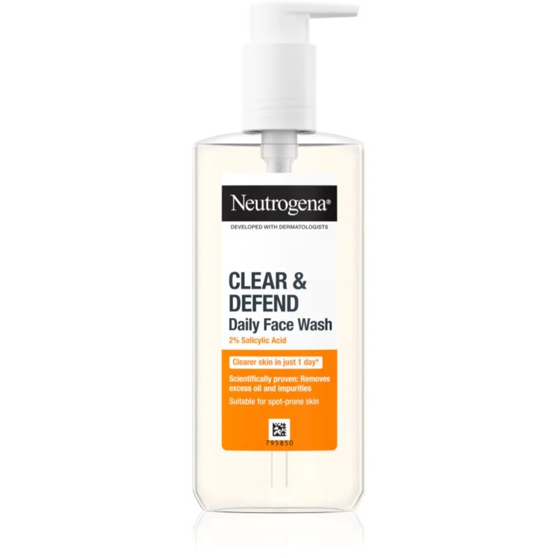 Neutrogena Clear & Defend čistilni gel z 2 % salicilno kislino 200 ml