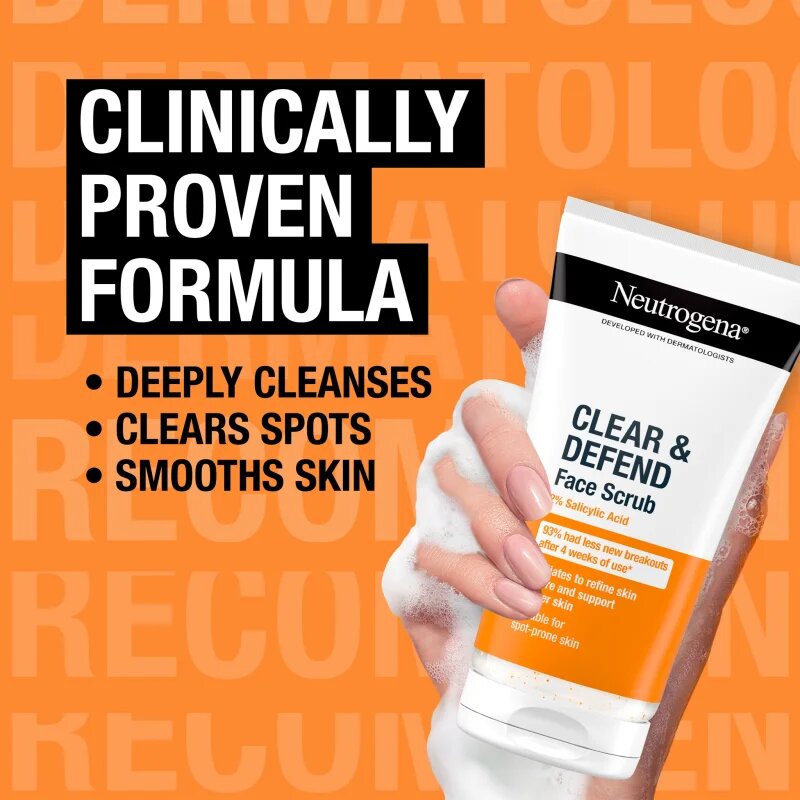 Neutrogena Clear & Defend piling s salicilno kislino 150 ml