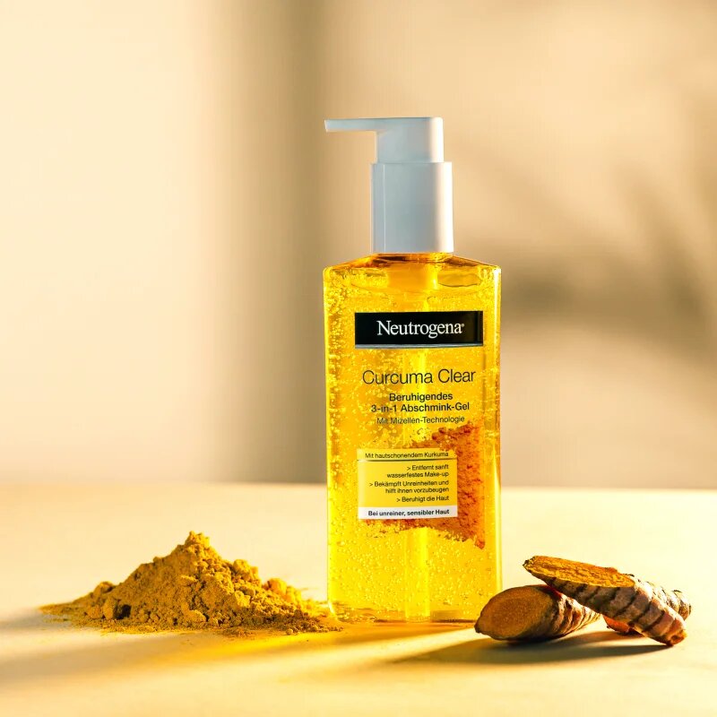 Neutrogena Curcuma Clear micelarni gel za odstranjevanje ličil 200 ml