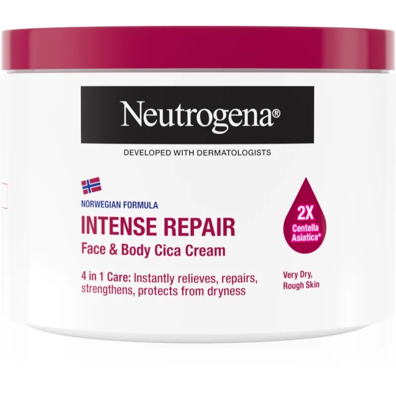 Neutrogena Intense Repair Cica negovalna krema za telo za suho kožo 400 ml