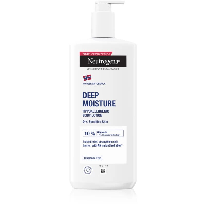 Neutrogena Norwegian Formula® globinsko vlažilno mleko za telo za občutljivo kožo 400 ml