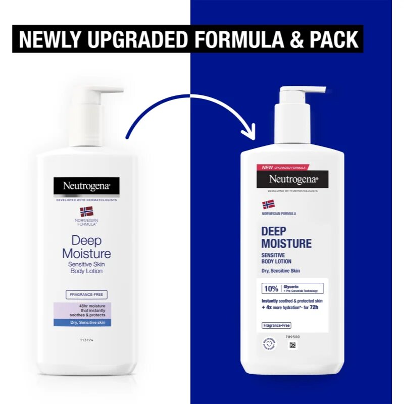 Neutrogena Norwegian Formula® globinsko vlažilno mleko za telo za občutljivo kožo 400 ml