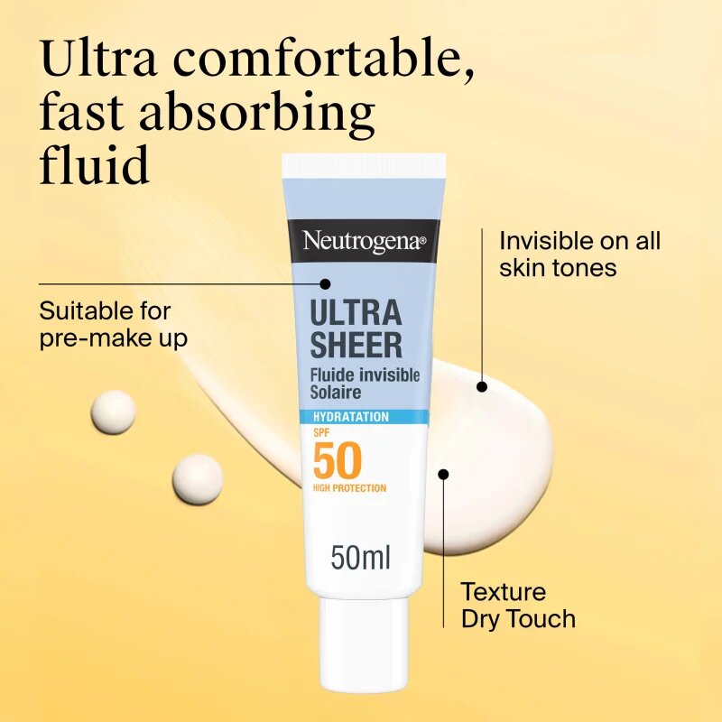 Neutrogena Ultra Sheer Hydratation ultra lahek fluid SPF 50 50 ml