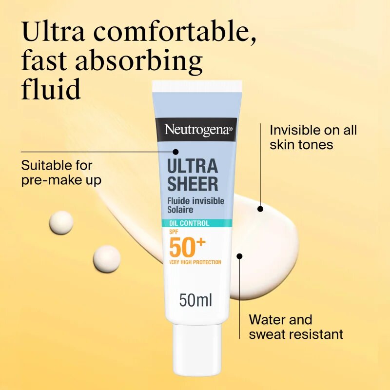 Neutrogena Ultra Sheer Oil Control ultra lahek fluid SPF 50+ 50 ml