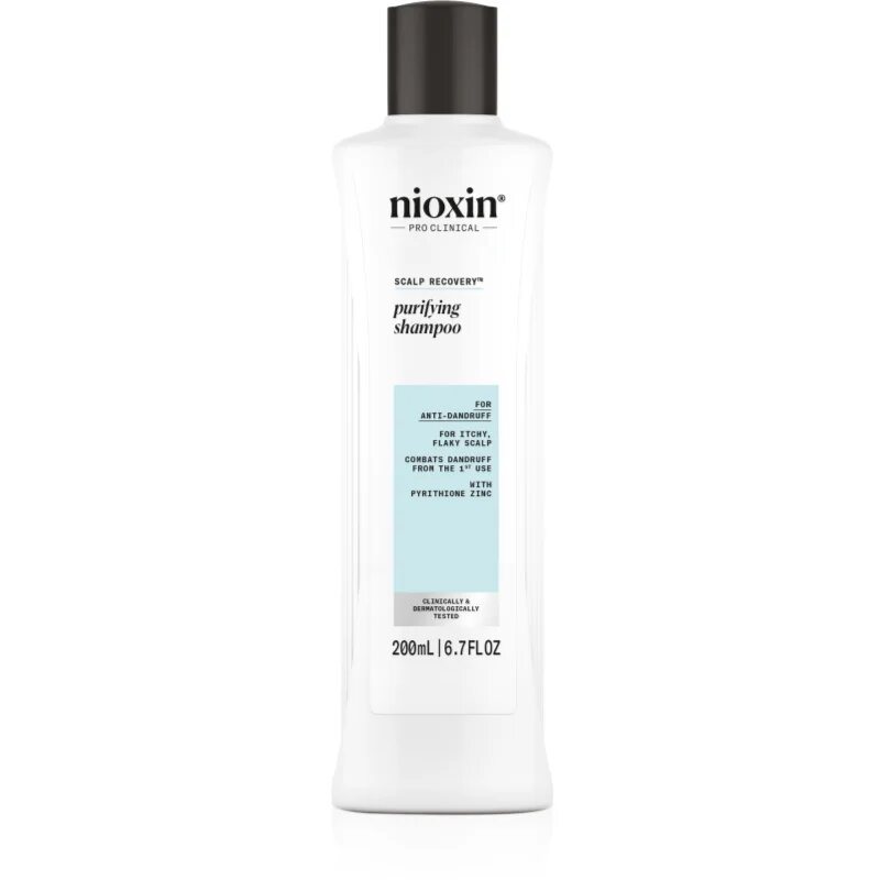 Nioxin Scalp Recovery Purifying Shampoo šampon za redke lase brez volumna proti prhljaju 200 ml