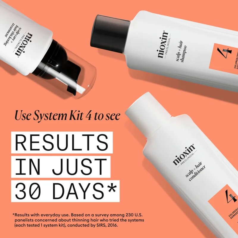 Nioxin System 4 Scalp + Hair Conditioner vlažilni in hranilni balzam za barvane in poškodovane lase 300 ml