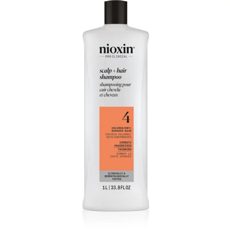 Nioxin System 4 Scalp + Hair Shampoo nežni šampon za barvane in poškodovane lase 1000 ml