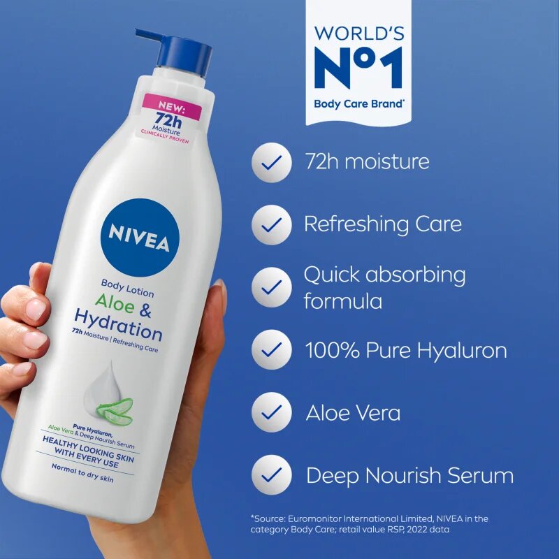 Nivea Aloe & Hydration vlažilni losjon za telo z aloe vero 625 ml