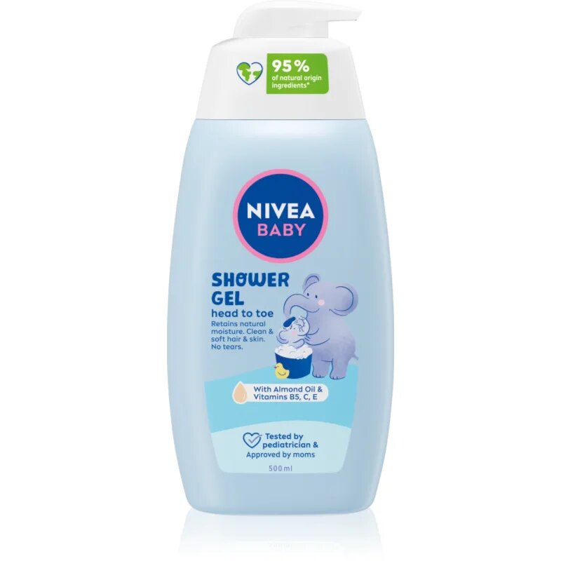 Nivea BABY gel za prhanje za telo in lase 500 ml