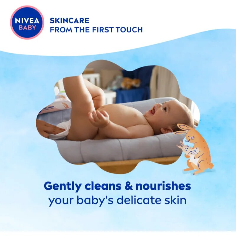 Nivea BABY Pure Water osvežilni vlažilni robčki 57 kos