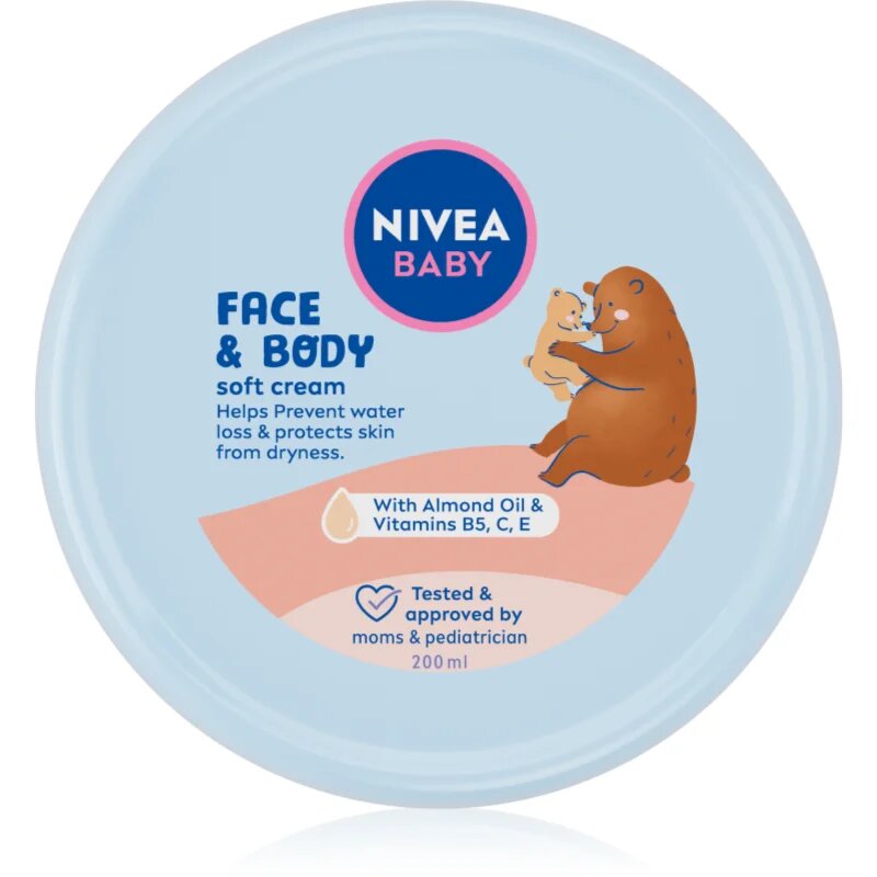 Nivea BABY Soft vlažilna krema za obraz in telo 200 ml