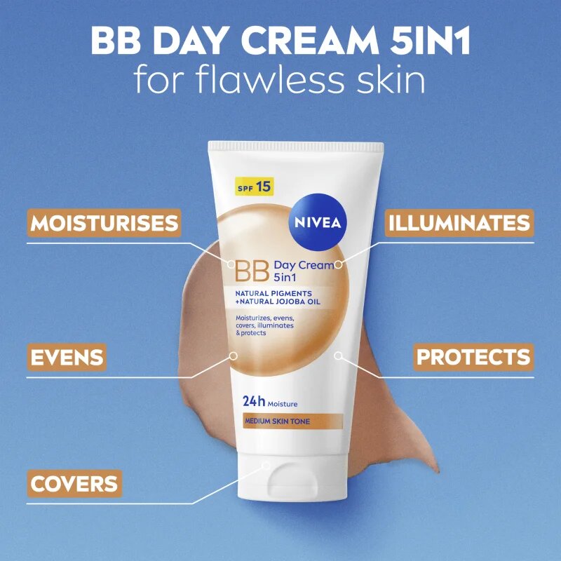 Nivea BB Cream dnevna krema odtenek Medium 50 ml