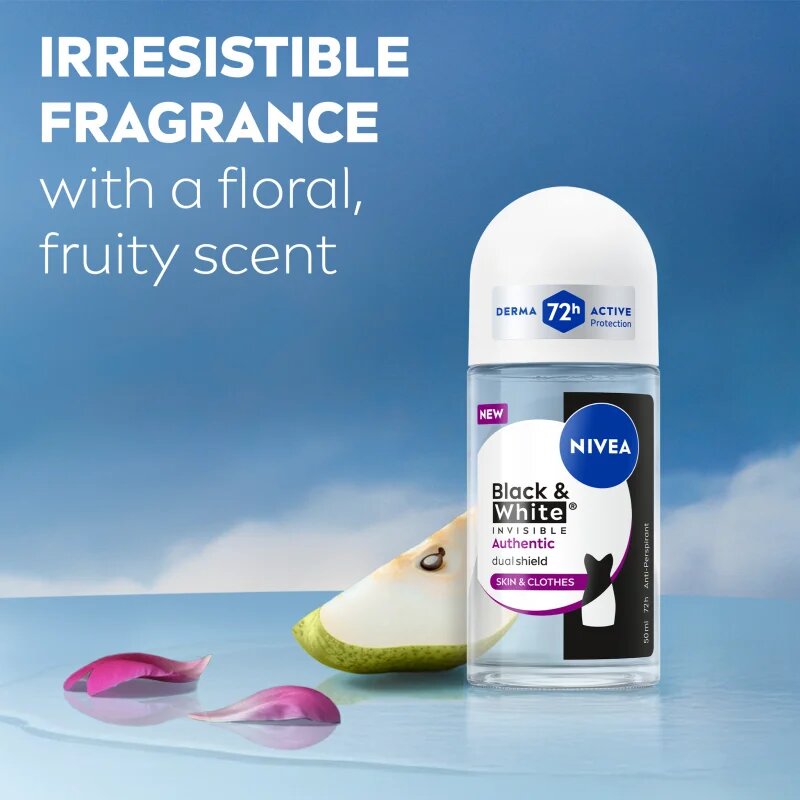 Nivea Black & White Authentic anti-transpirant roll-on 50 ml