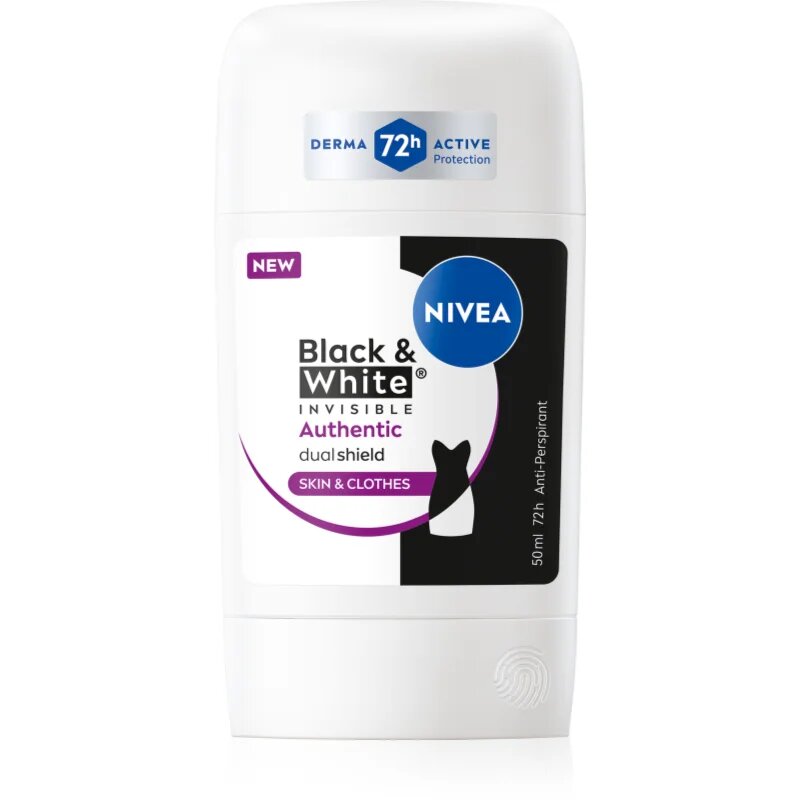 Nivea Black & White Authentic trdi antiperspirant 72 ur 50 ml