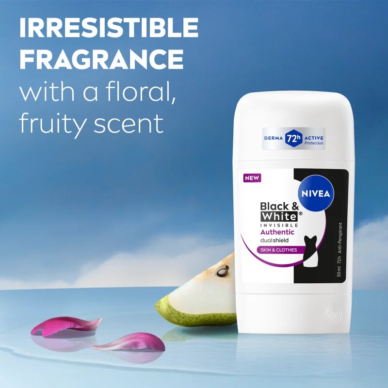 Nivea Black & White Authentic trdi antiperspirant 72 ur 50 ml