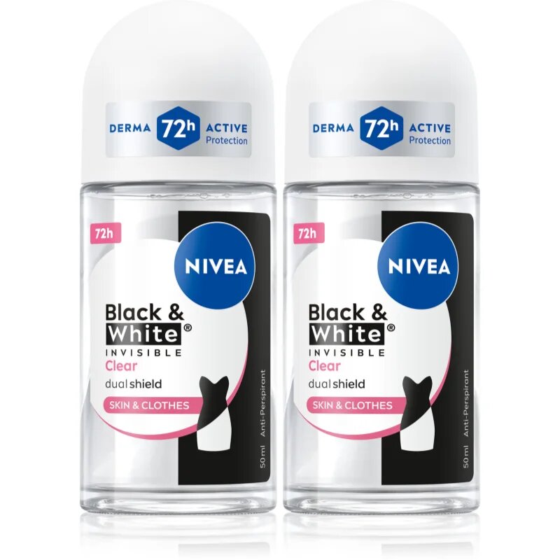 Nivea Black & White Invisible Clear set za telo
