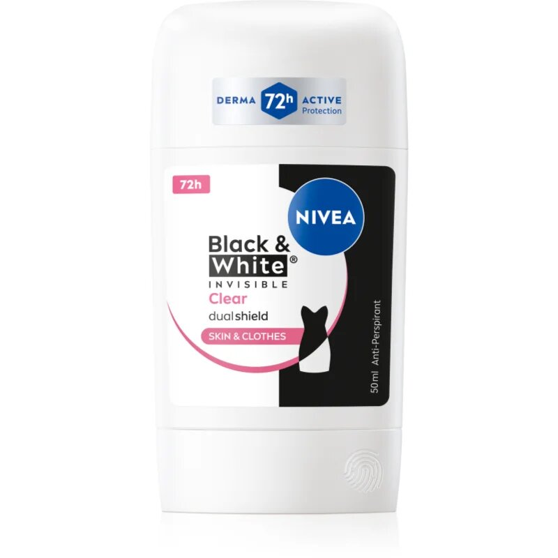 Nivea Black & White Invisible Clear trdi antiperspirant 50 ml