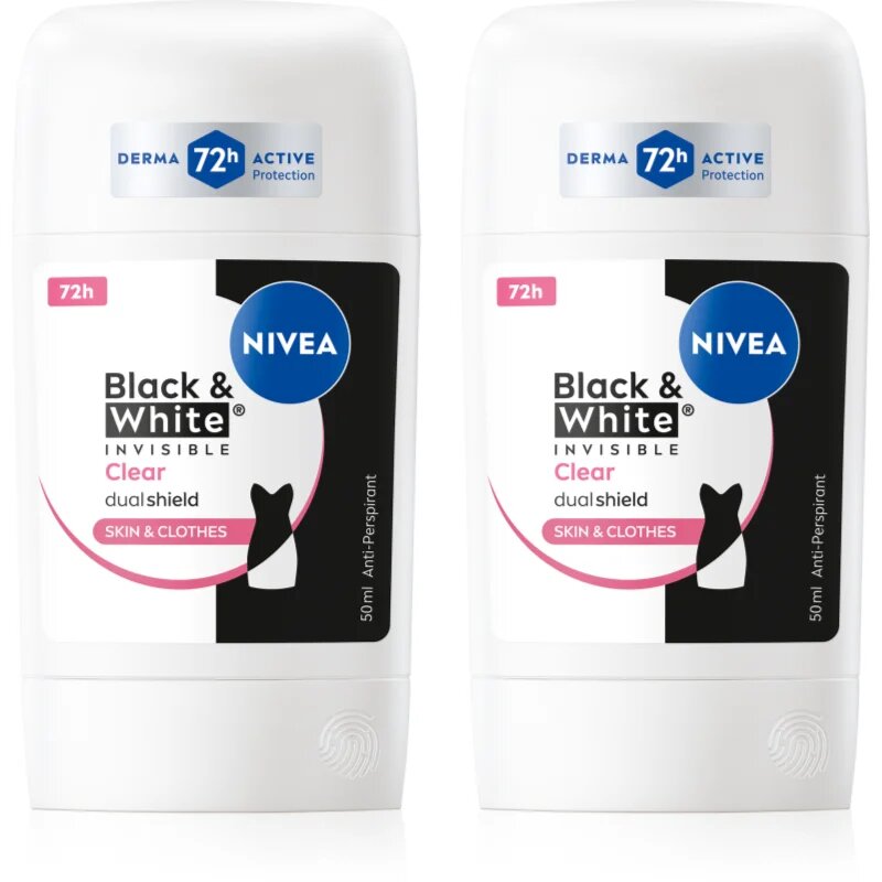 Nivea Black & White Invisible Clear trdi antiperspirant ugodno pakiranje