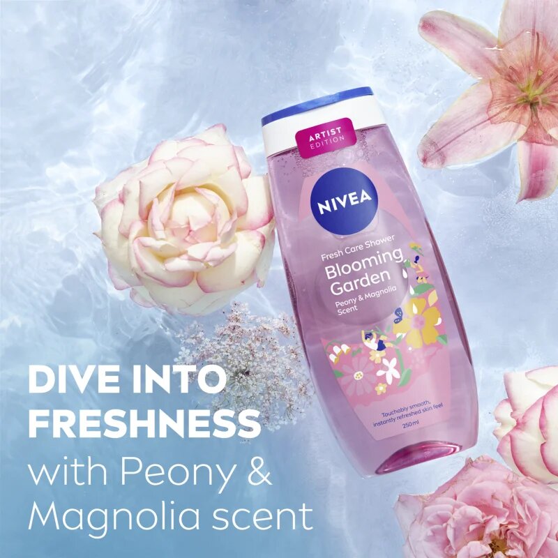 Nivea Blooming Garden vlažilen gel za prhanje 250 ml