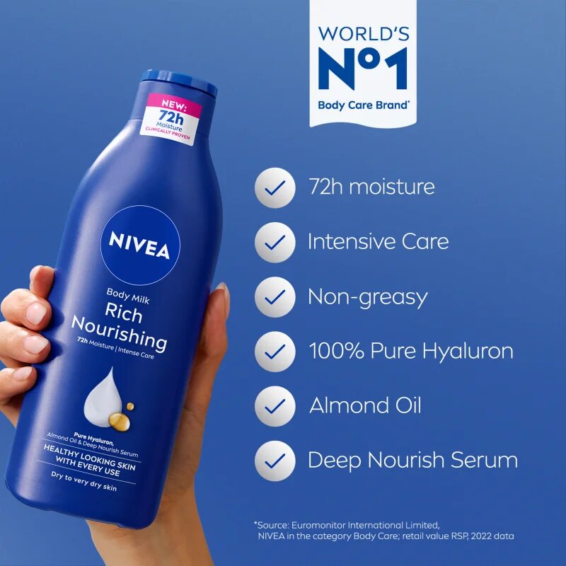 Nivea Body Milk hranilno mleko za telo 400 ml