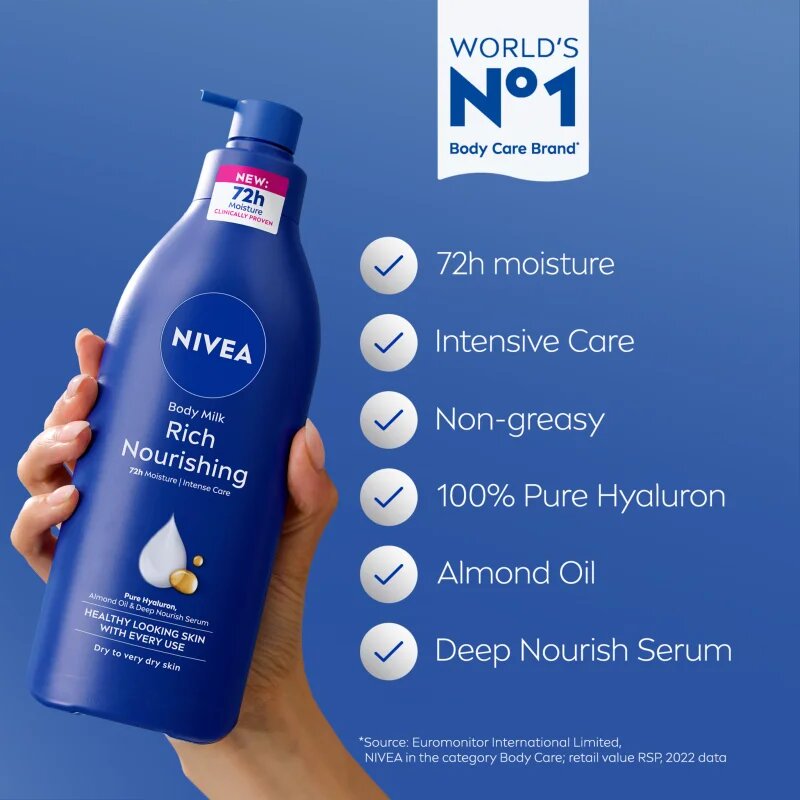 Nivea Body Milk hranilno mleko za telo 625 ml