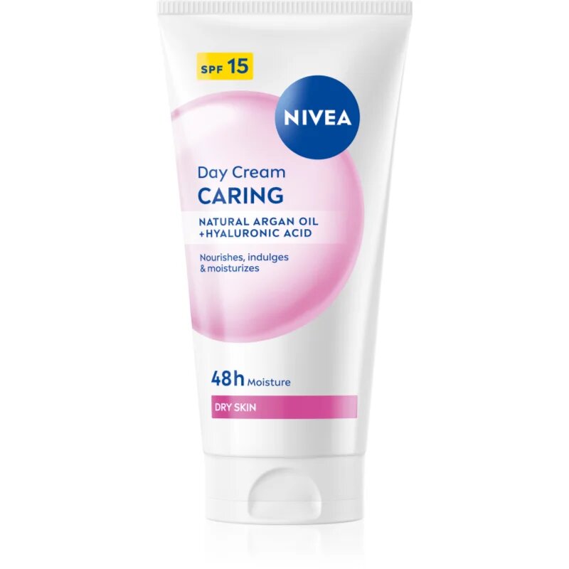 Nivea Caring hranilna dnevna krema za suho kožo SPF 15 50 ml