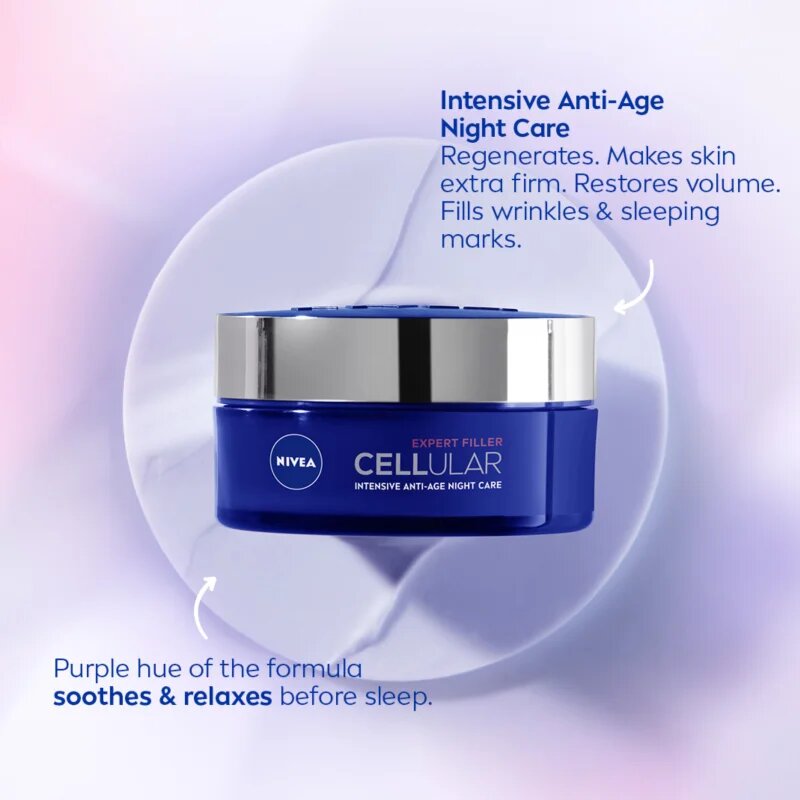 Nivea Cellular Anti-Age nočna pomlajevalna krema 40+ 50 ml