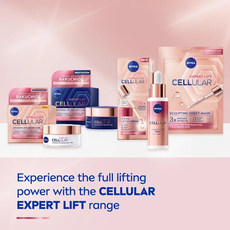 Nivea Cellular Expert Lift nočna krema za preoblikovanje obraza 50 ml