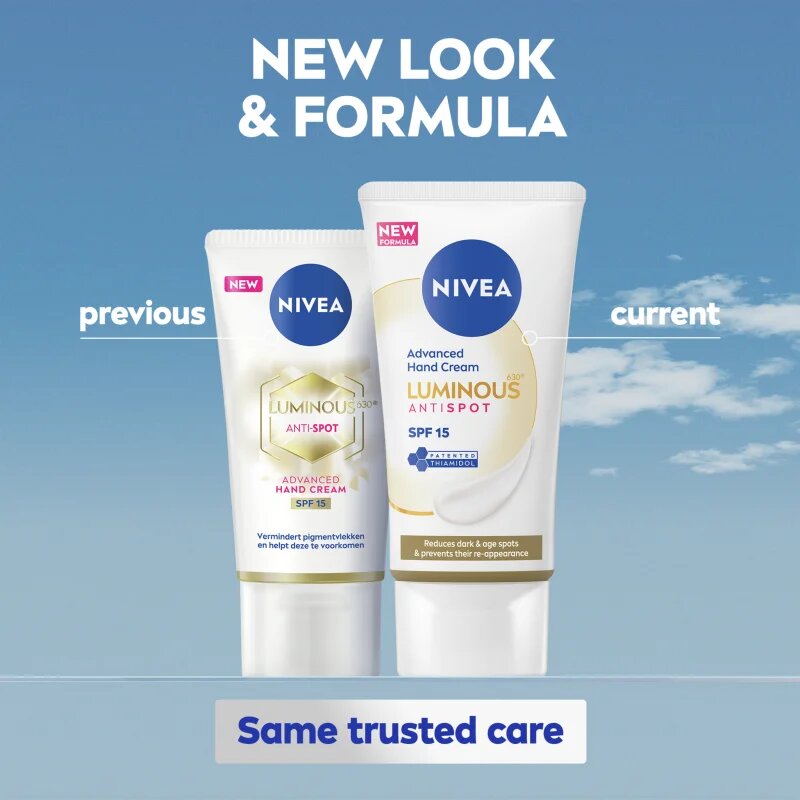 Nivea Cellular Luminous 630 krema za roke proti pigmentnim madežem SPF 15 50 ml