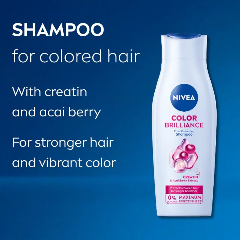 Nivea Color Brilliance negovalni šampon za barvane lase 400 ml