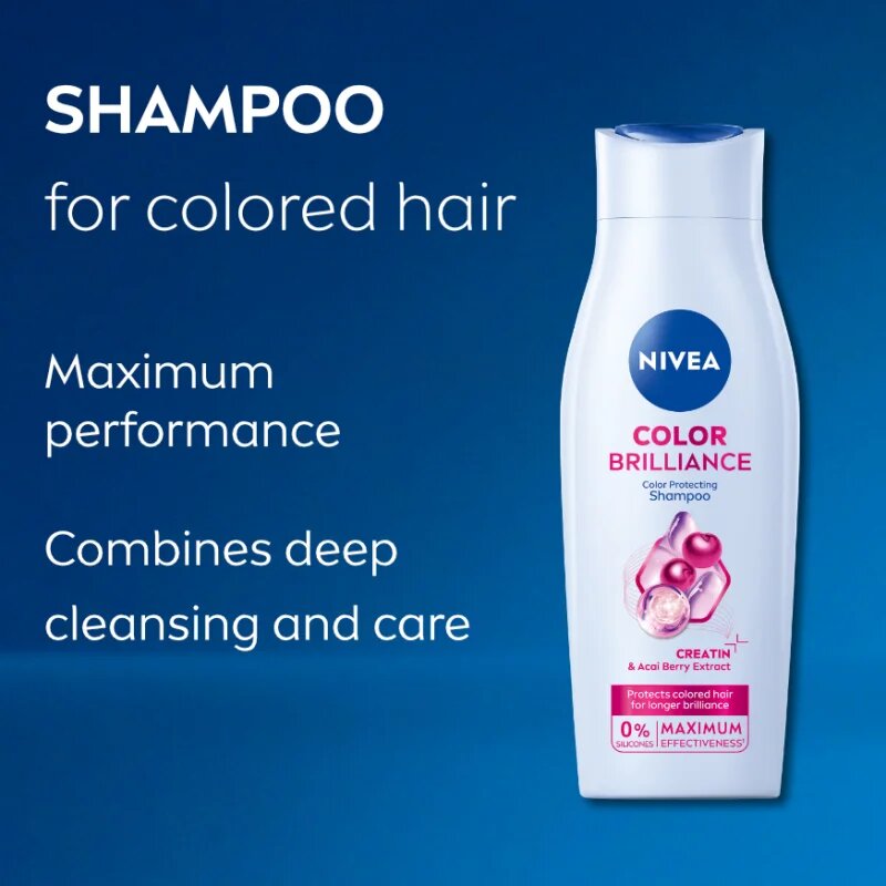 Nivea Color Brilliance negovalni šampon za barvane lase 400 ml