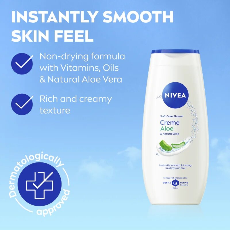 Nivea Creme Aloe negovalni gel za prhanje 250 ml