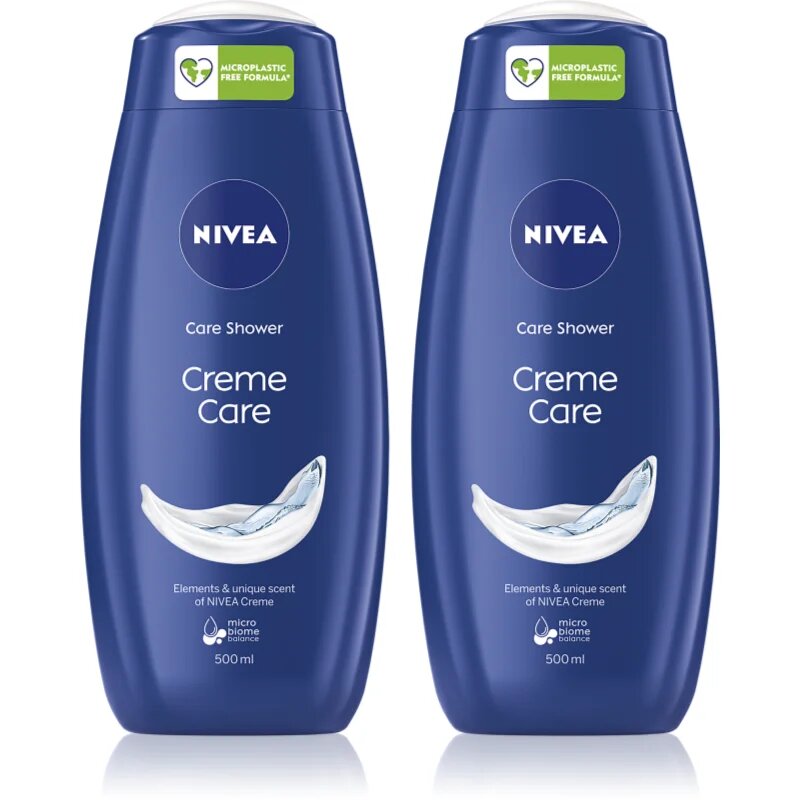 Nivea Creme Care kremasti gel za prhanje ugodno pakiranje 2 x 500 ml