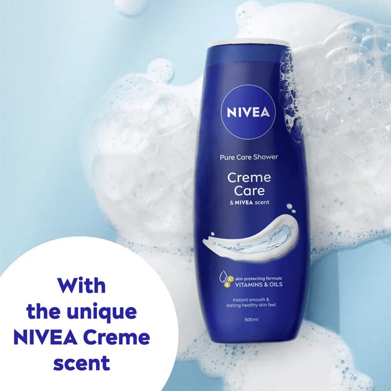 Nivea Creme Care kremasti gel za prhanje ugodno pakiranje 2 x 500 ml