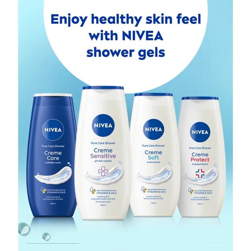 Nivea Creme Protect pomirjajoči gel za tuširanje 250 ml