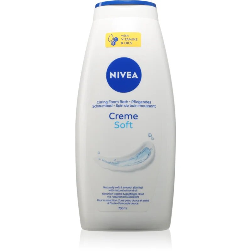 Nivea Creme Soft kremasta pena za kopel 750 ml