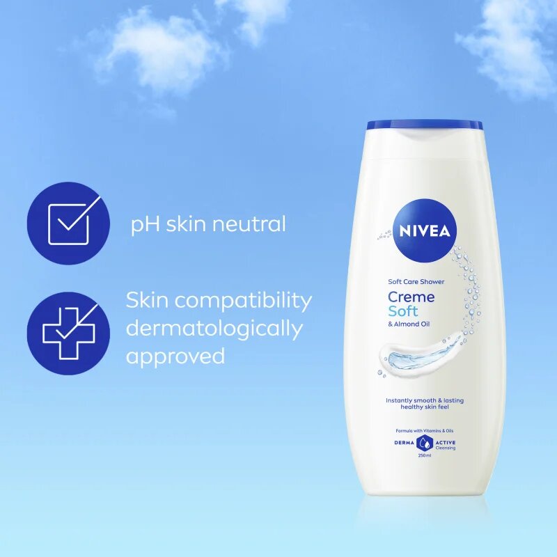 Nivea Creme Soft negovalni gel za prhanje 50 ml