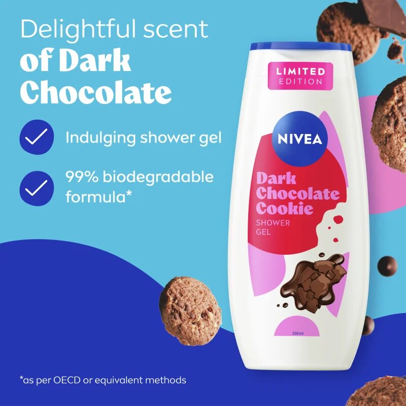 Nivea Dark Chocolate gel za prhanje 250 ml