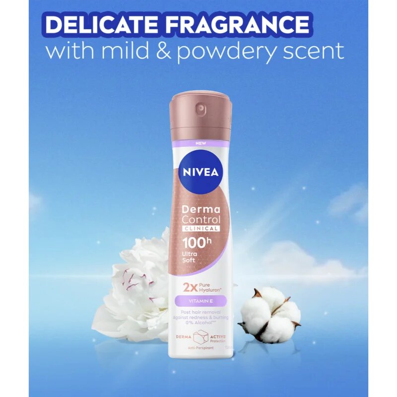 Nivea Derma Control Clinical Ultra Soft antiperspirant v pršilu 150 ml