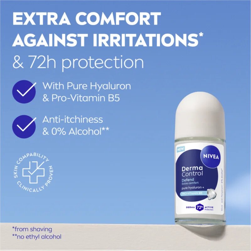 Nivea Derma Control Defend anti-transpirant roll-on 72 ur 50 ml