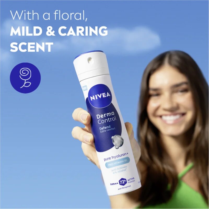 Nivea Derma Control Defend antiperspirant v pršilu za razdraženo kožo 150 ml